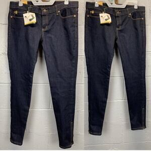 Second Yoga Jeans Low Rise 31 NWT Dark Wash Zipper Leg